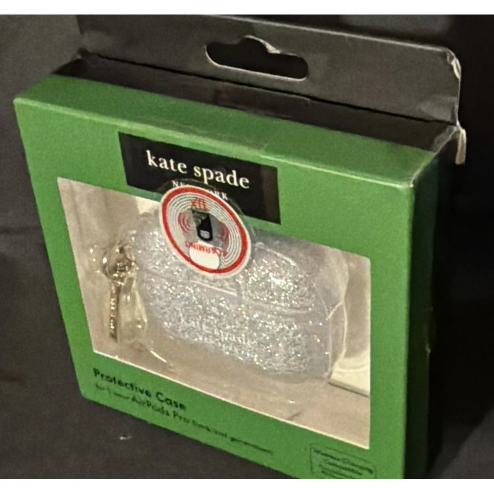 Kate Spade AirPods Pro CASE 1st& 2nd Generation CLIPSLiquid Glitter - Designer